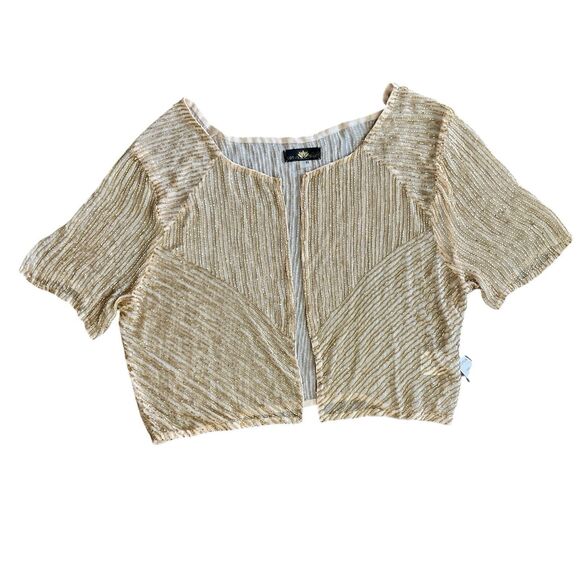 Lotus Threads Sweaters - NWT Lotus Threads Beaded Cardigan 100% Silk Sz XL